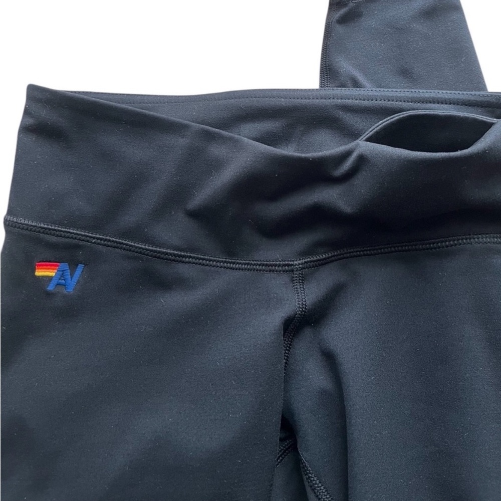 AVIATOR NATION Locals Only Leggings Black Print Size S/M High Rise Active Surf - Picture 6 of 12